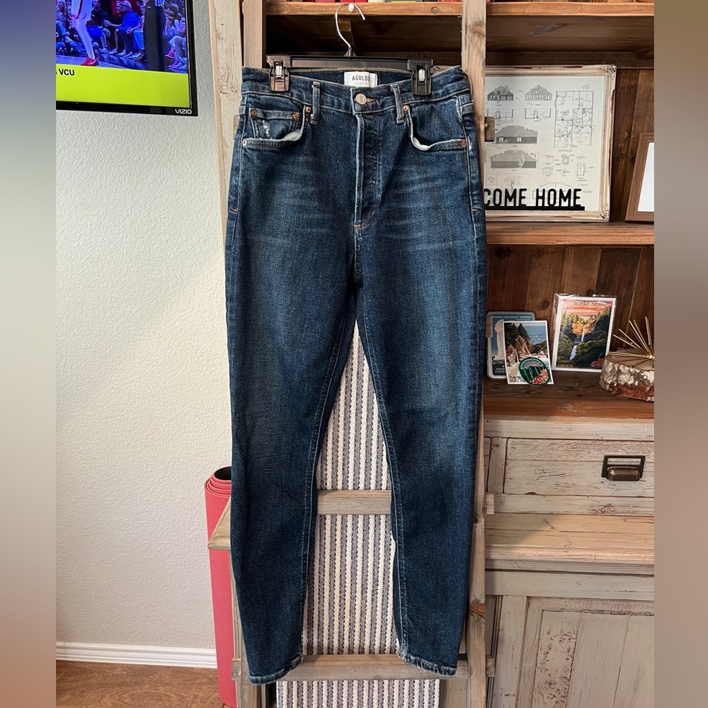 AGOLDe women’s Nico high rise slim jean size 26